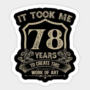 78th Birthday Sticker